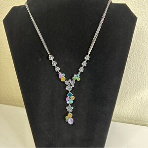 Elegant Multi-Color Gemstone Necklace